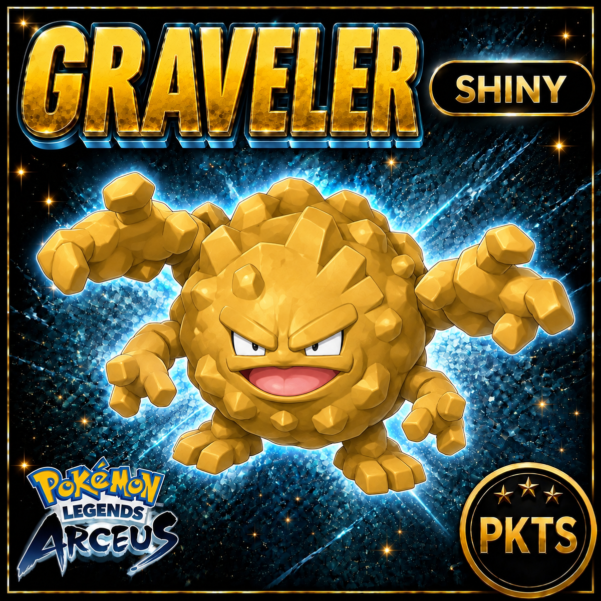 Shiny Alpha Graveler Pokémon Legends Arceus - PKTS