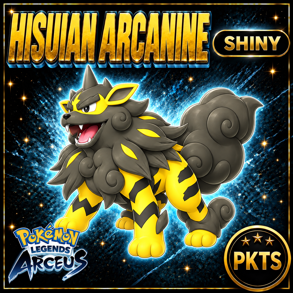 Shiny Hisuian Arcanine Pokémon Legends Arceus - PKTS
