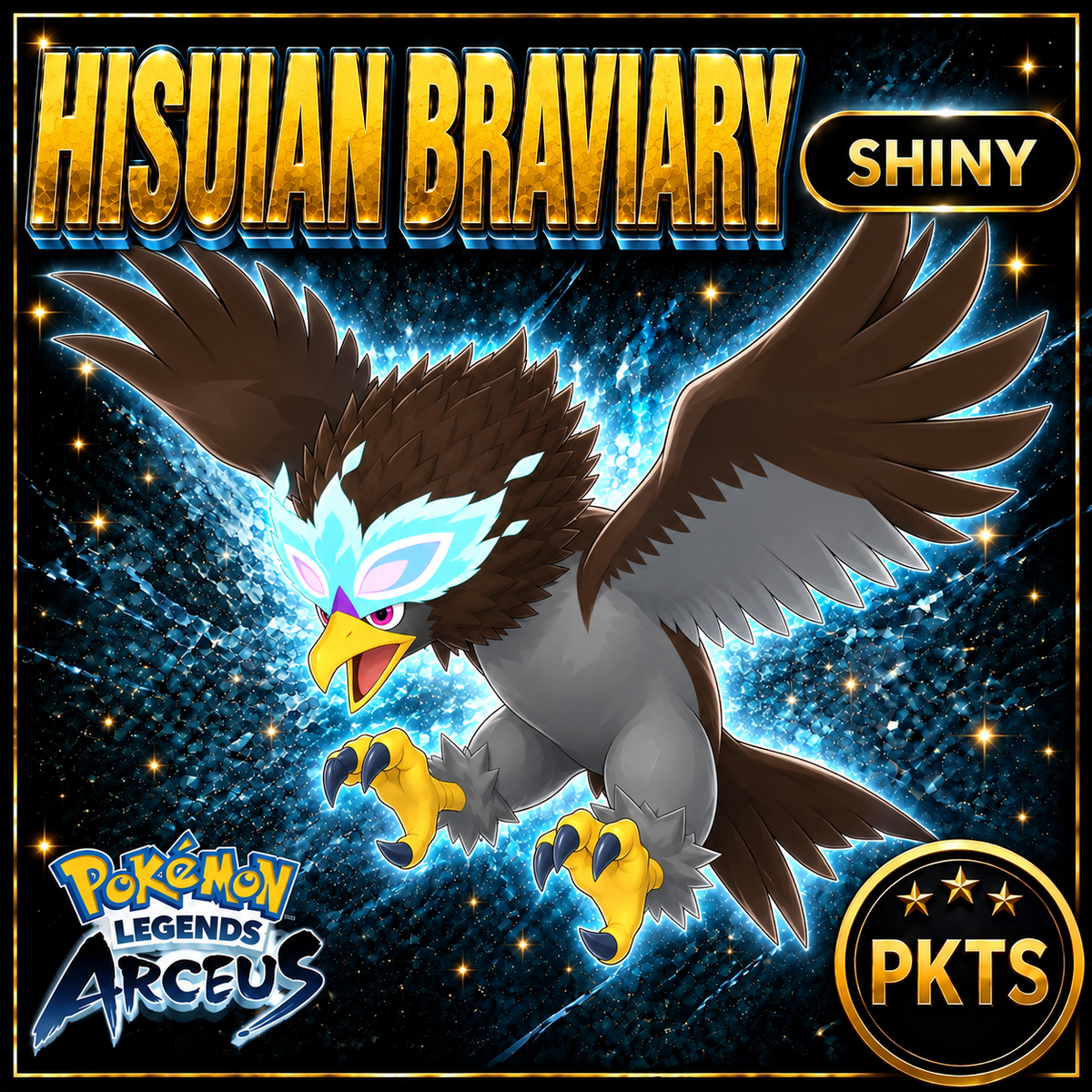 Shiny Alpha Hisuian Braviary Pokémon Legends Arceus - PKTS