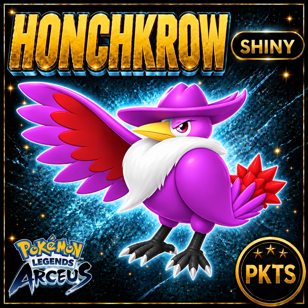 Shiny Honchkrow Pokémon Legends Arceus - PKTS