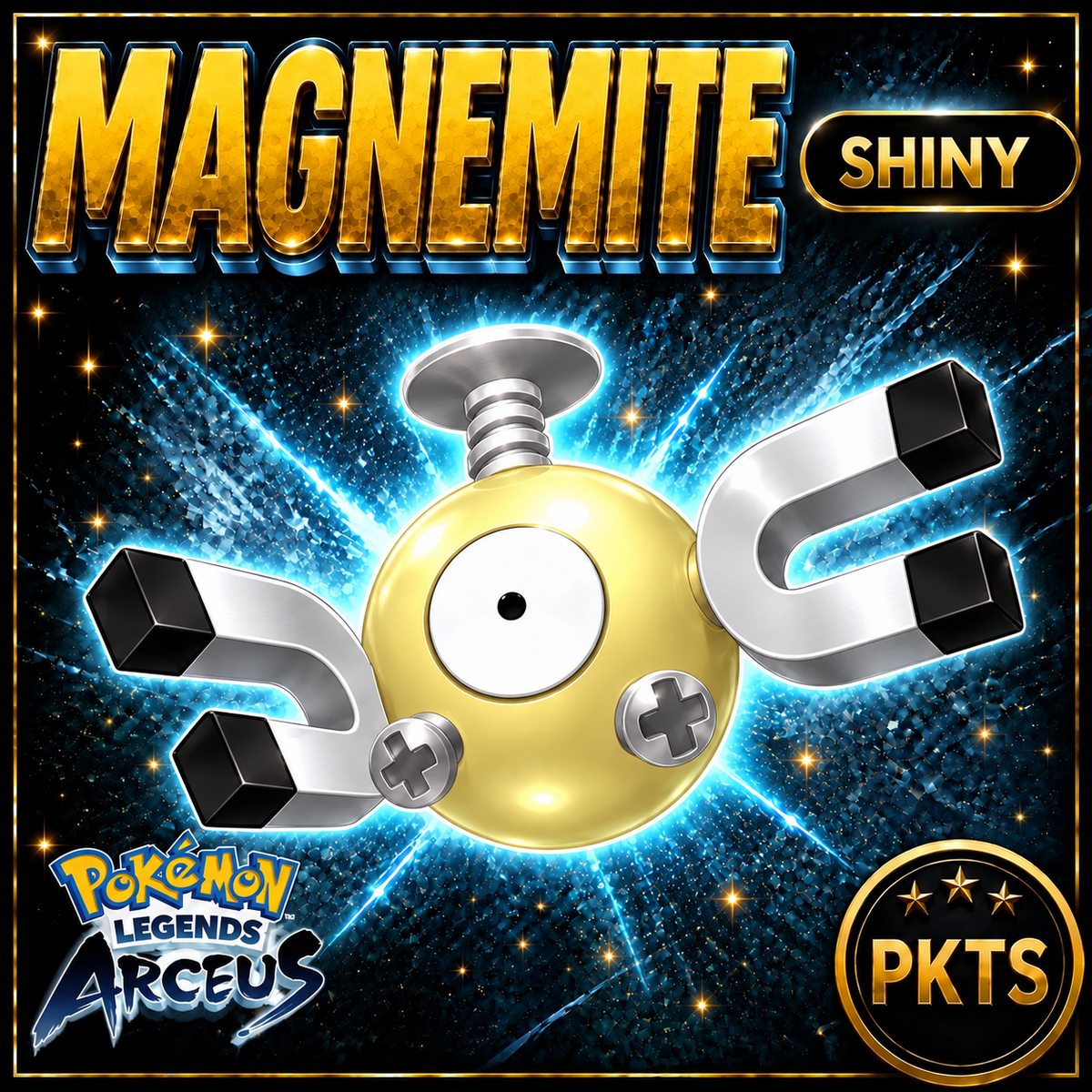 Shiny Alpha Magnemite Pokémon Legends Arceus - PKTS