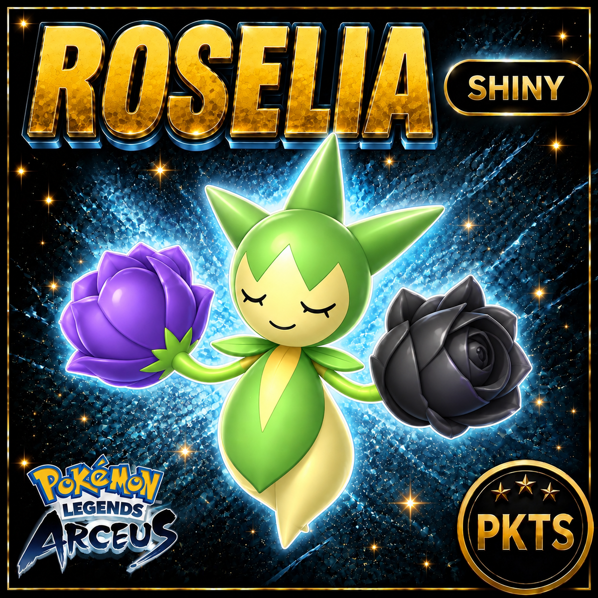 Shiny Alpha Roselia Pokémon Legends Arceus - PKTS