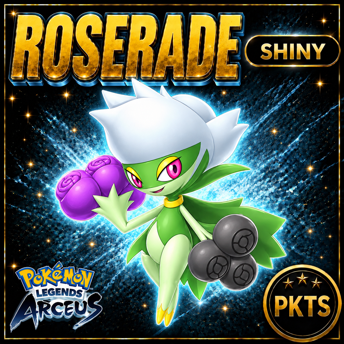 Shiny Roserade Pokémon Legends Arceus - PKTS