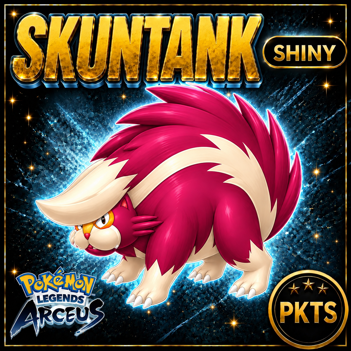 Shiny Alpha Skuntank Pokémon Legends Arceus - PKTS