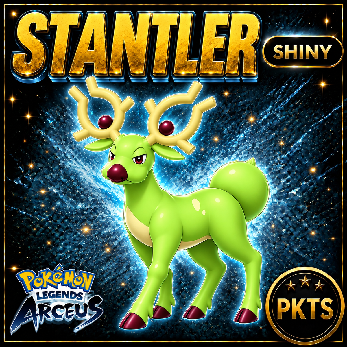 Shiny Alpha Stantler Pokémon Legends Arceus - PKTS