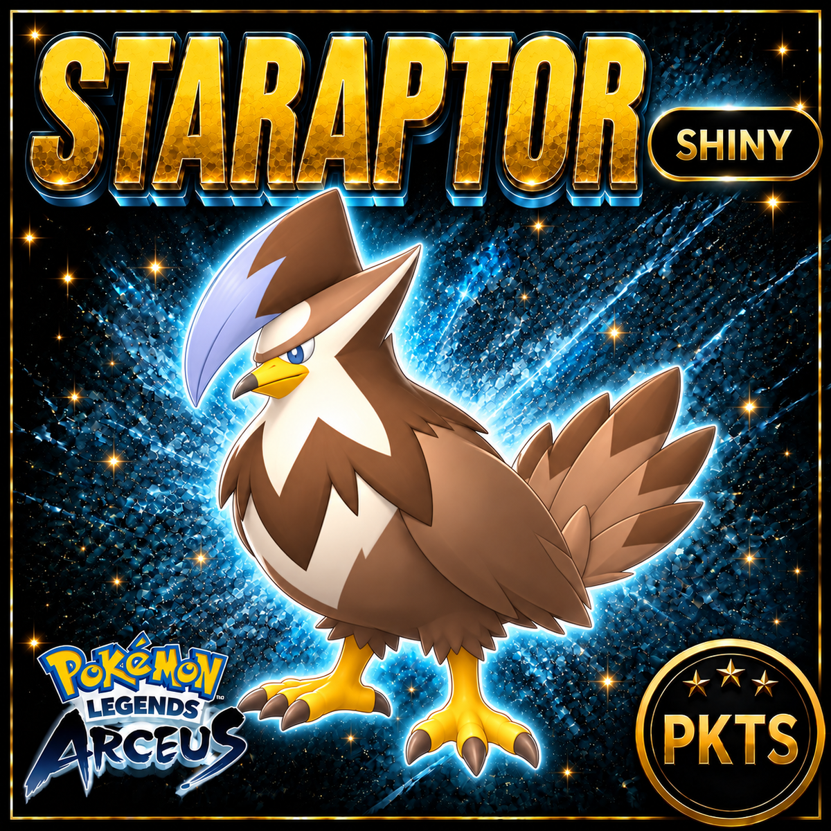 Shiny Alpha Staraptor Pokémon Legends Arceus - PKTS