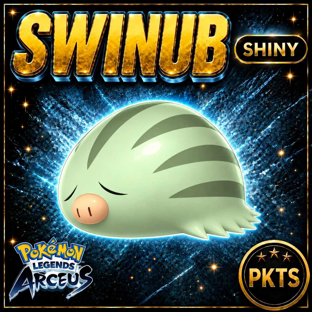 Shiny Alpha Swinub Pokémon Legends Arceus - PKTS