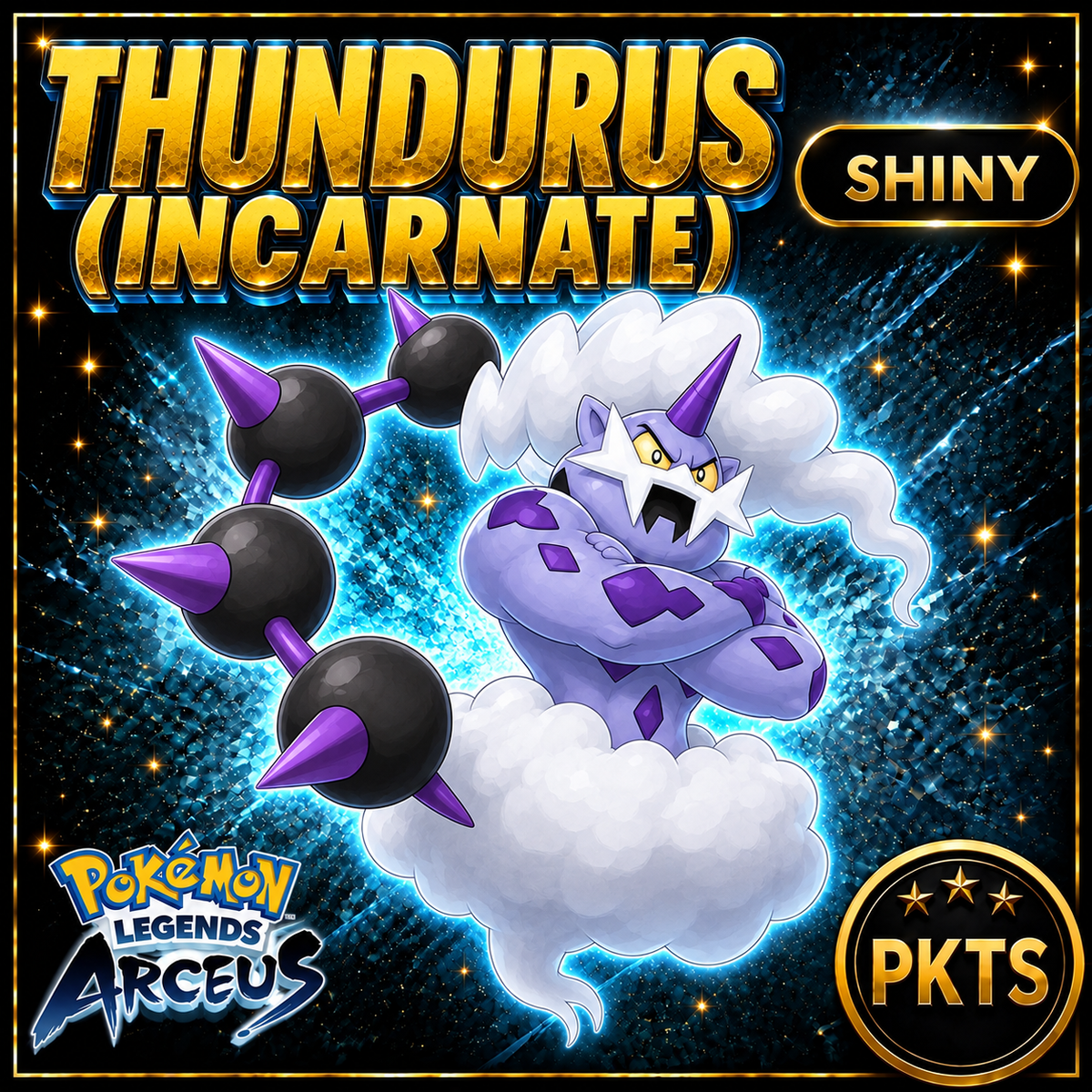 Shiny Thundurus (Incarnate) Pokémon Legends Arceus - PKTS