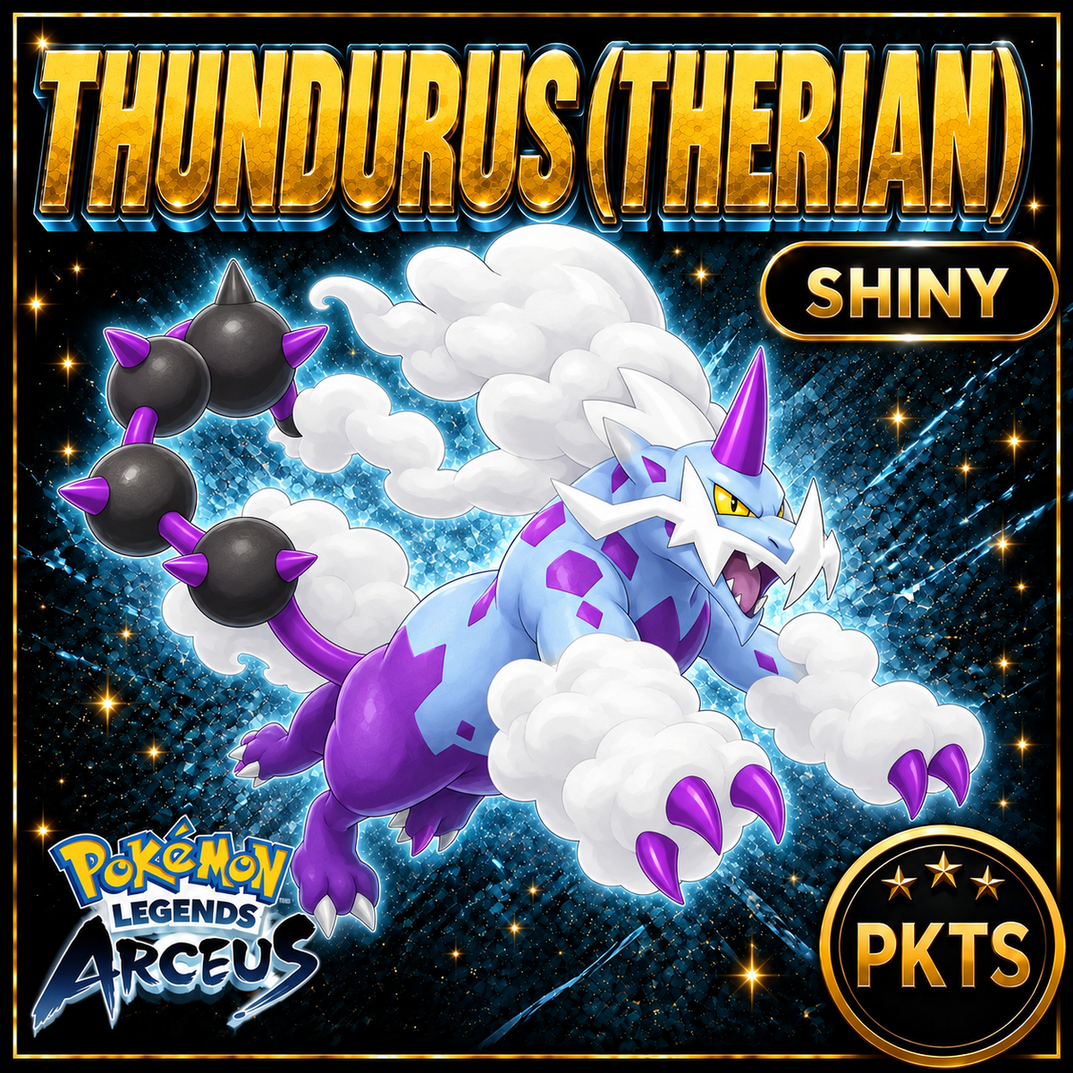 Shiny Thundurus (Therian) Pokémon Legends Arceus - PKTS