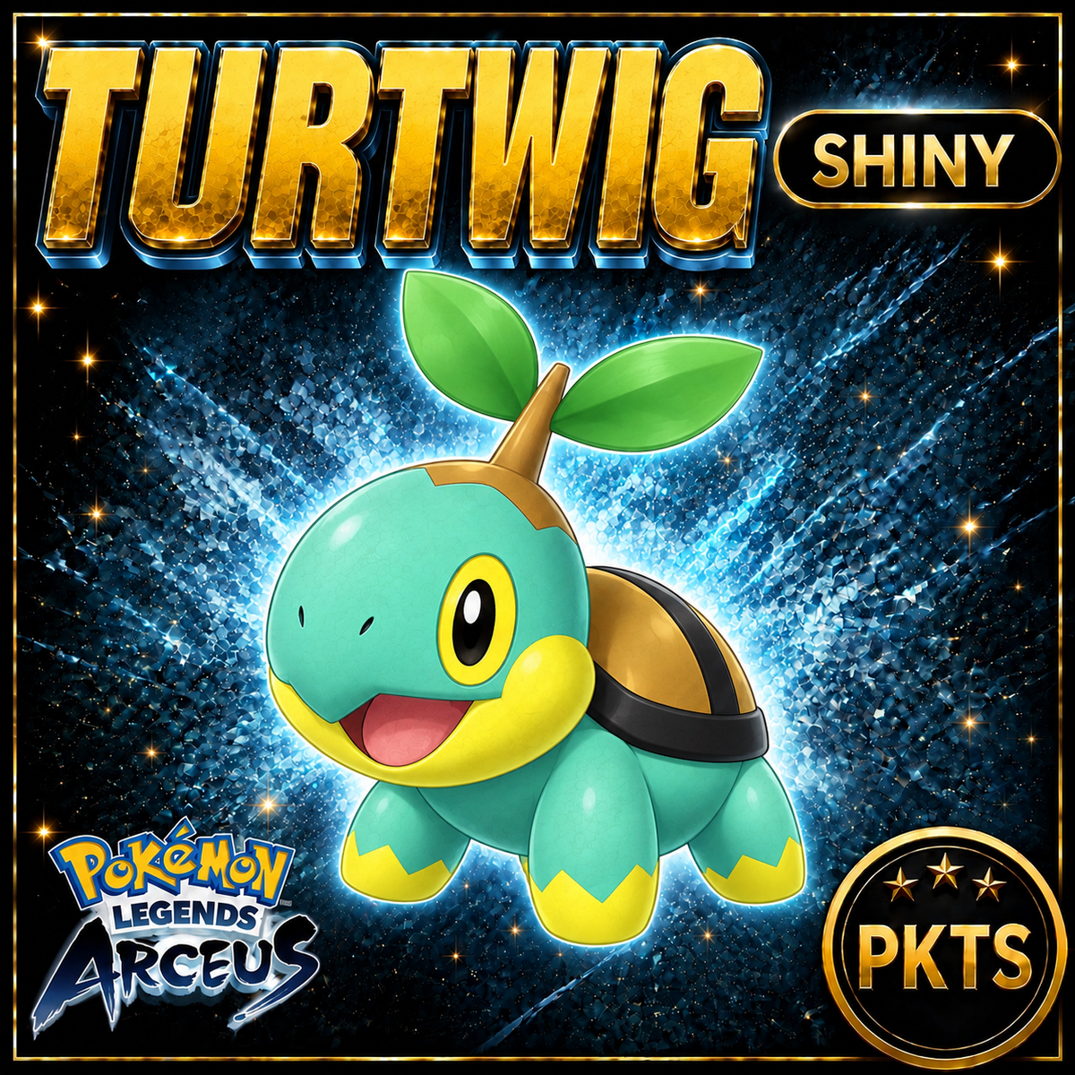 Shiny Alpha Turtwig Pokémon Legends Arceus - PKTS