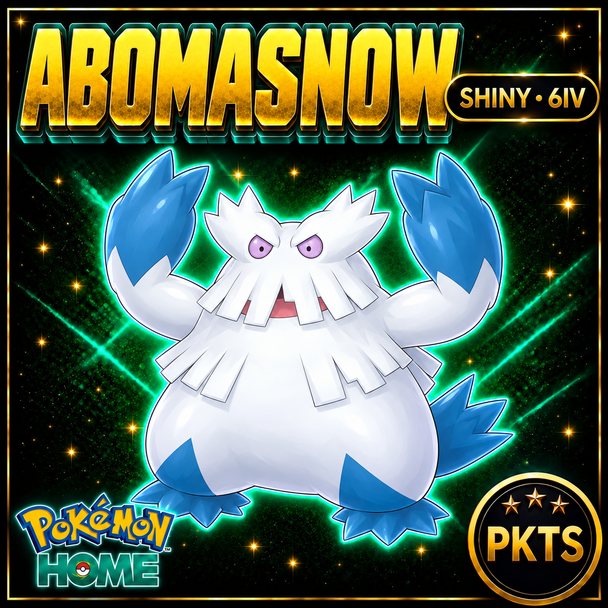 Shiny Abomasnow Pokémon HOME 6IV Competitive Battle Ready - Image 1