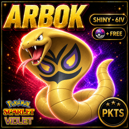 Shiny Arbok 6IV Pokémon Scarlet Violet Link Trade | PKTS
