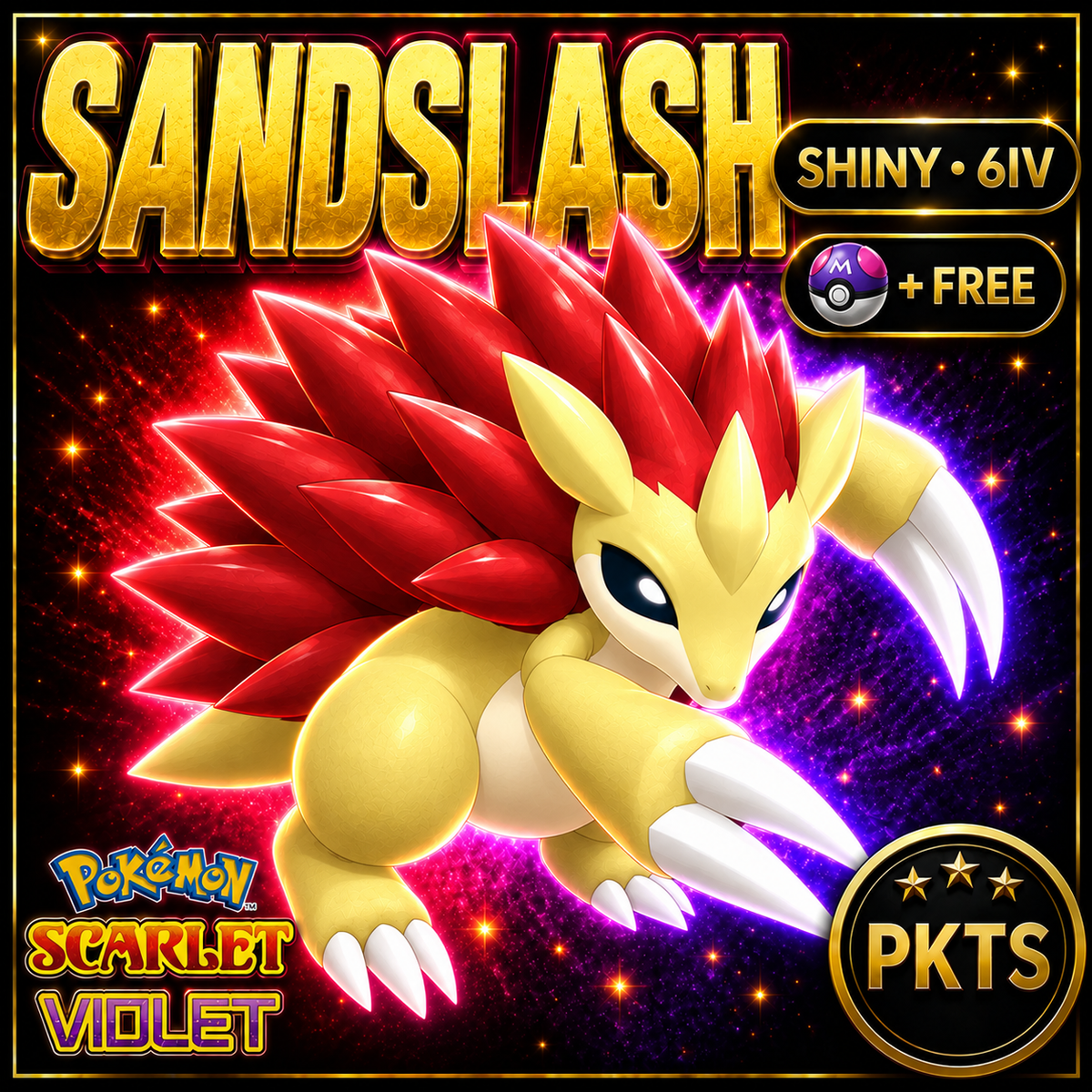 Shiny Sandslash 6IV Pokémon Scarlet Violet Link Trade | PKTS