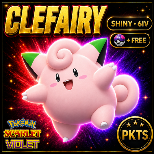 Shiny Clefairy 6IV Pokémon Scarlet Violet Link Trade | PKTS