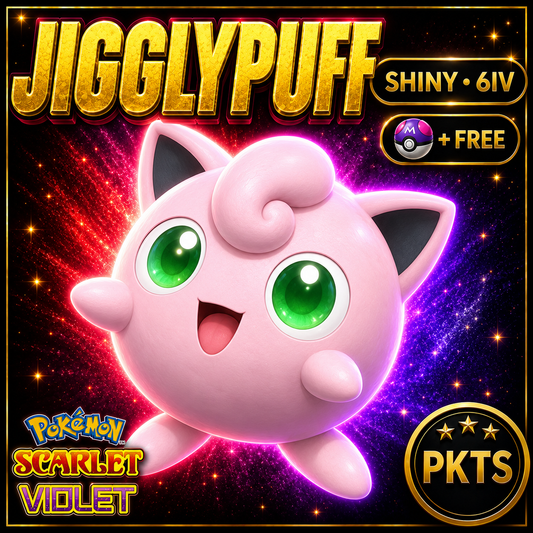 Shiny Jigglypuff 6IV Pokémon Scarlet Violet Link Trade | PKTS