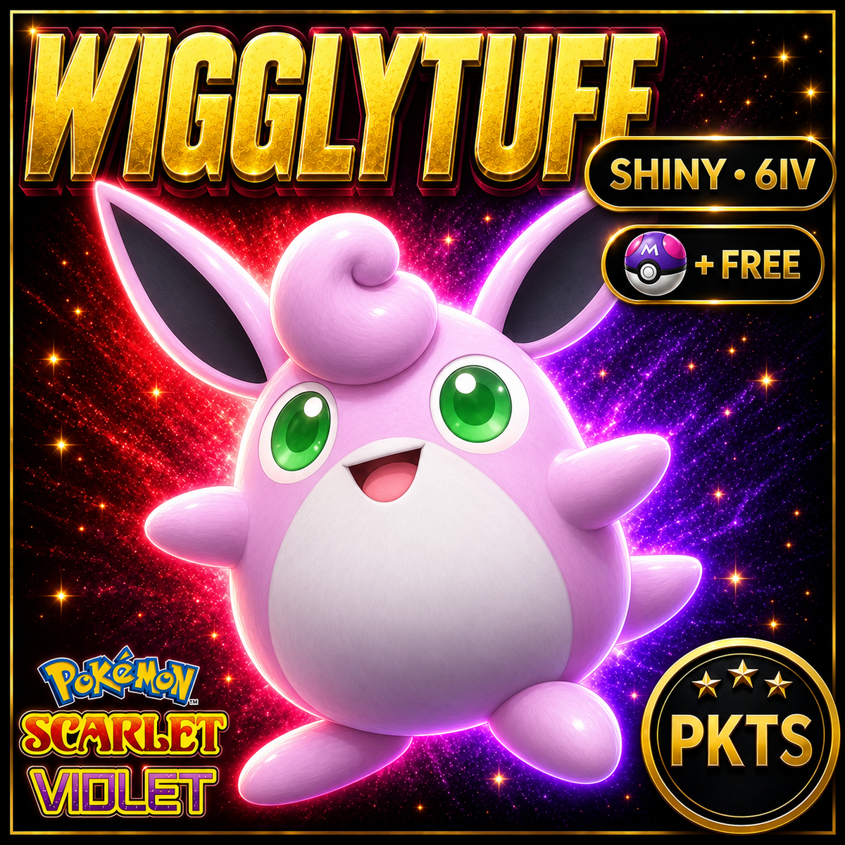 Shiny Wigglytuff 6IV Pokémon Scarlet Violet Link Trade | PKTS