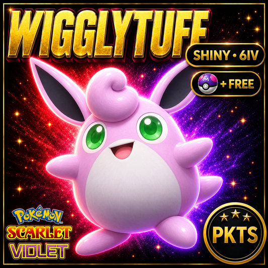 Shiny Wigglytuff 6IV Pokémon Scarlet Violet Link Trade | PKTS