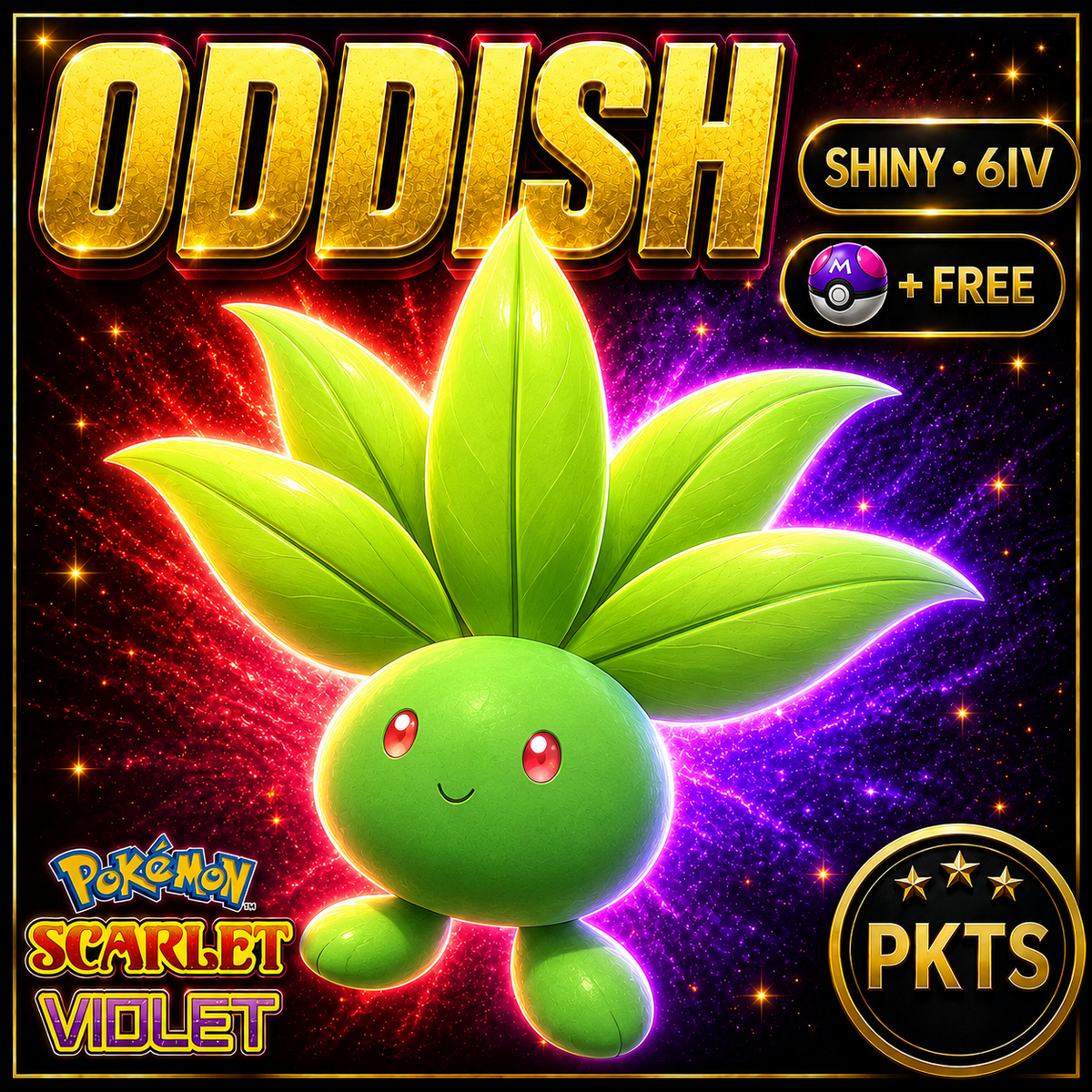 Shiny Oddish 6IV Pokémon Scarlet Violet Link Trade | PKTS