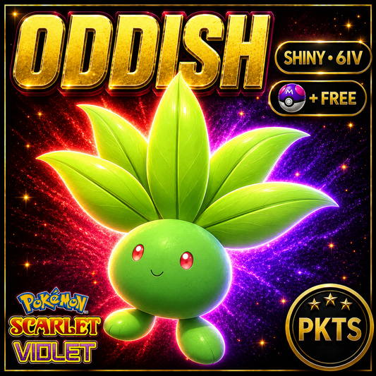 Shiny Oddish 6IV Pokémon Scarlet Violet Link Trade | PKTS