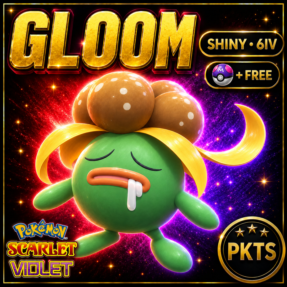 Shiny Gloom 6IV Pokémon Scarlet Violet Link Trade | PKTS