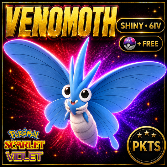 Shiny Venomoth 6IV Pokémon Scarlet Violet Link Trade | PKTS