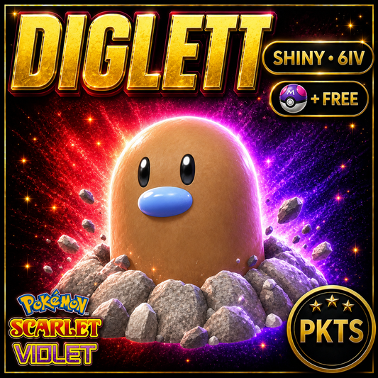 Shiny Diglett 6IV Pokémon Scarlet Violet Link Trade | PKTS