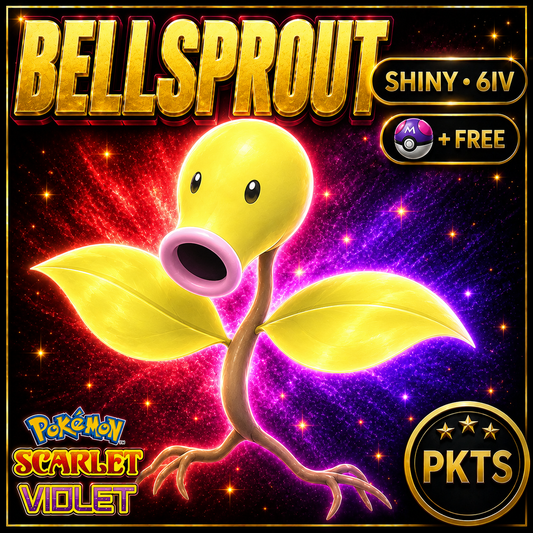 Shiny Bellsprout 6IV Pokémon Scarlet Violet Link Trade | PKTS