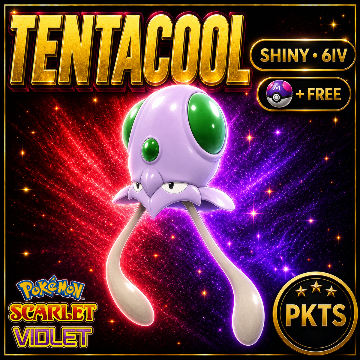 Shiny Tentacool 6IV Pokémon Scarlet Violet Link Trade | PKTS
