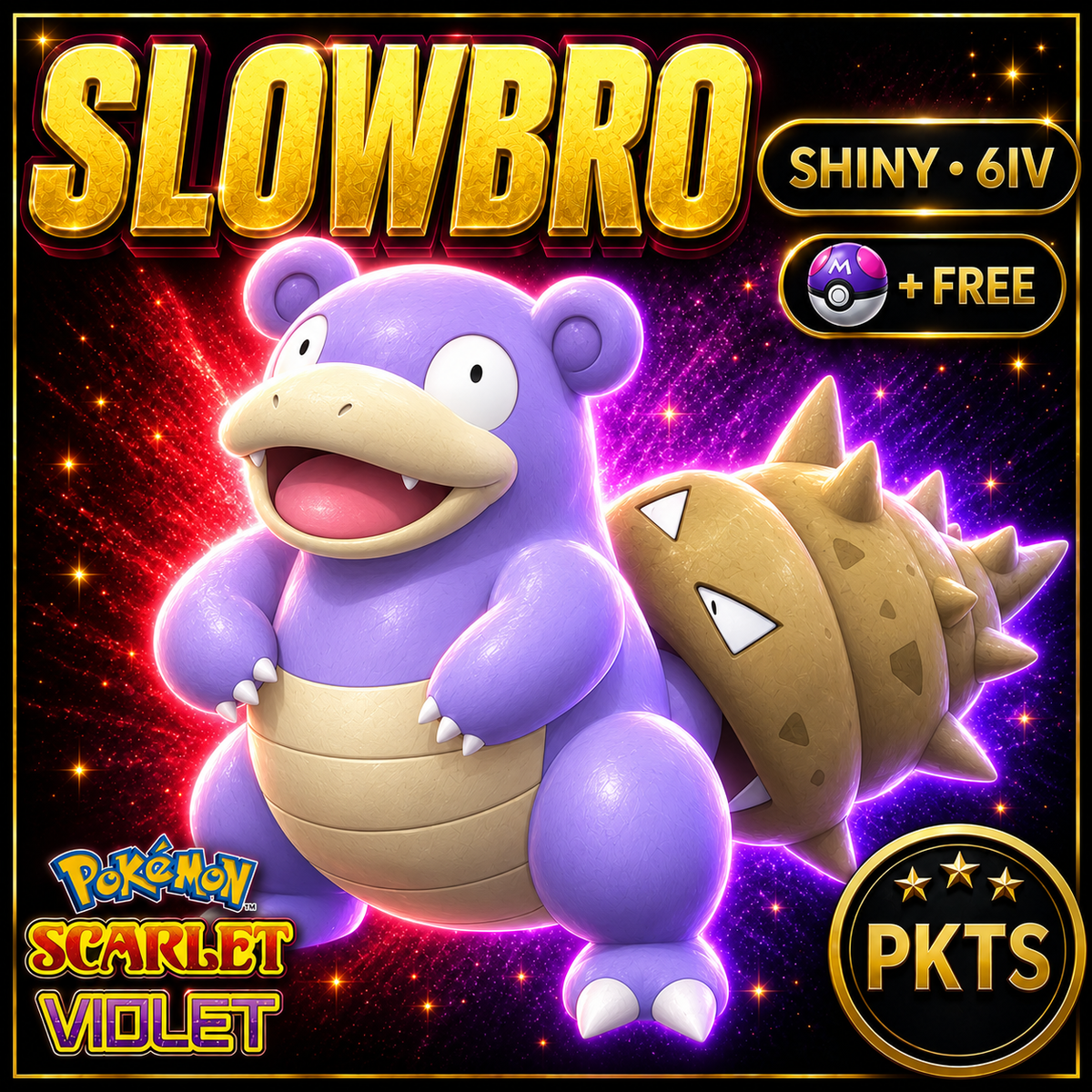 Shiny Slowbro 6IV Pokémon Scarlet Violet Link Trade | PKTS
