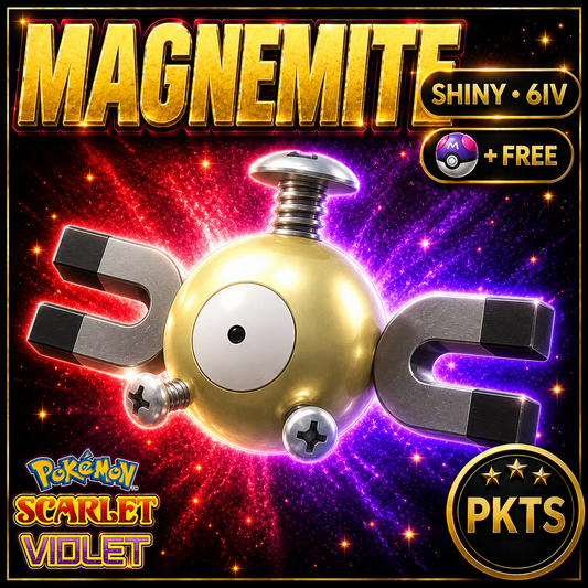 Shiny Magnemite 6IV Pokémon Scarlet Violet Link Trade | PKTS