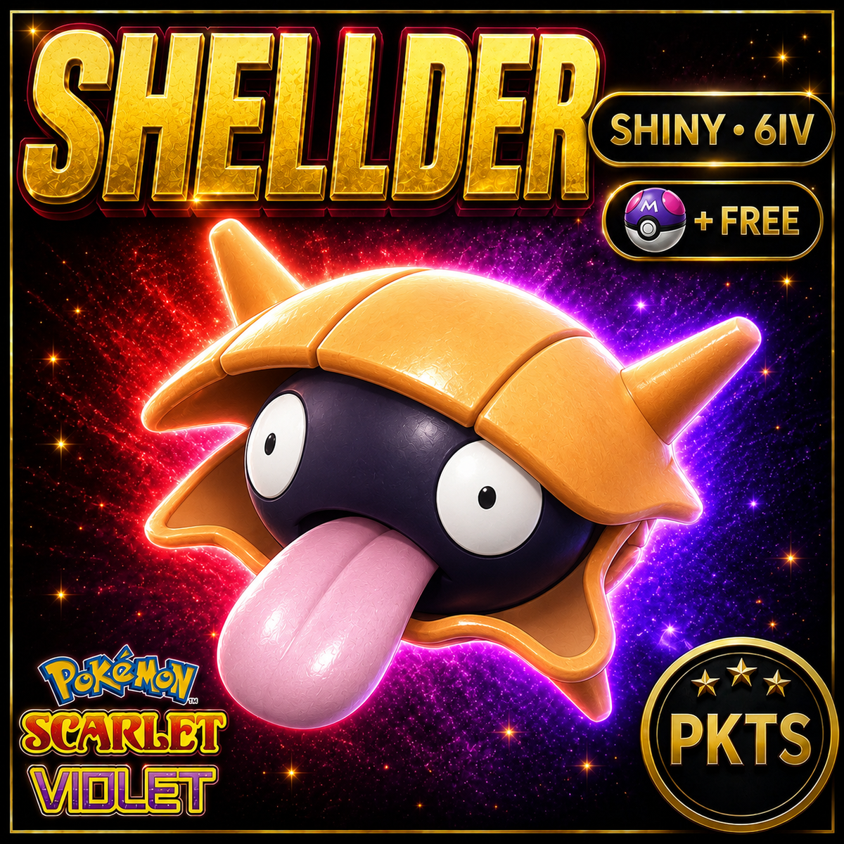 Shiny Shellder 6IV Pokémon Scarlet Violet Link Trade | PKTS