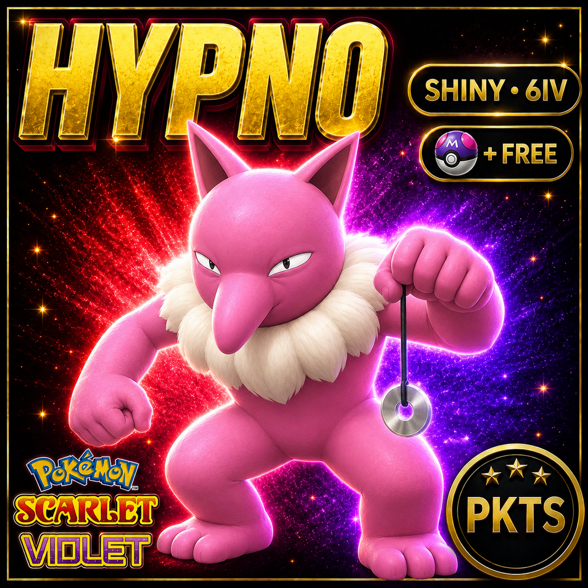 Shiny Hypno 6IV Pokémon Scarlet Violet Link Trade | PKTS