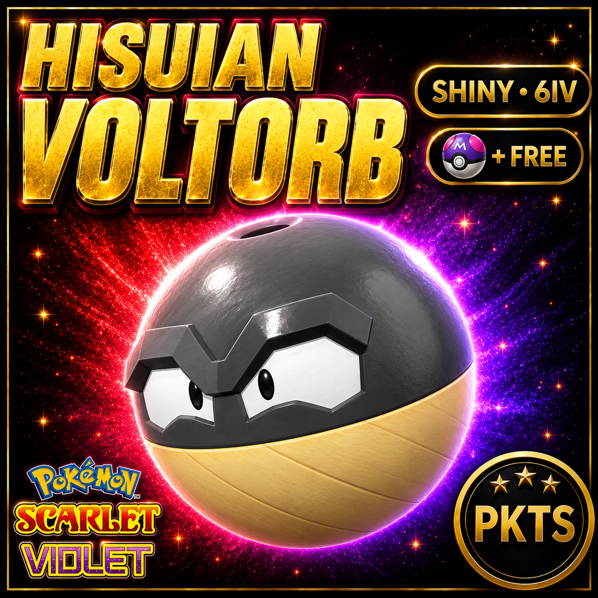 Shiny Hisuian Voltorb 6IV Pokémon Scarlet Violet Link Trade | PKTS
