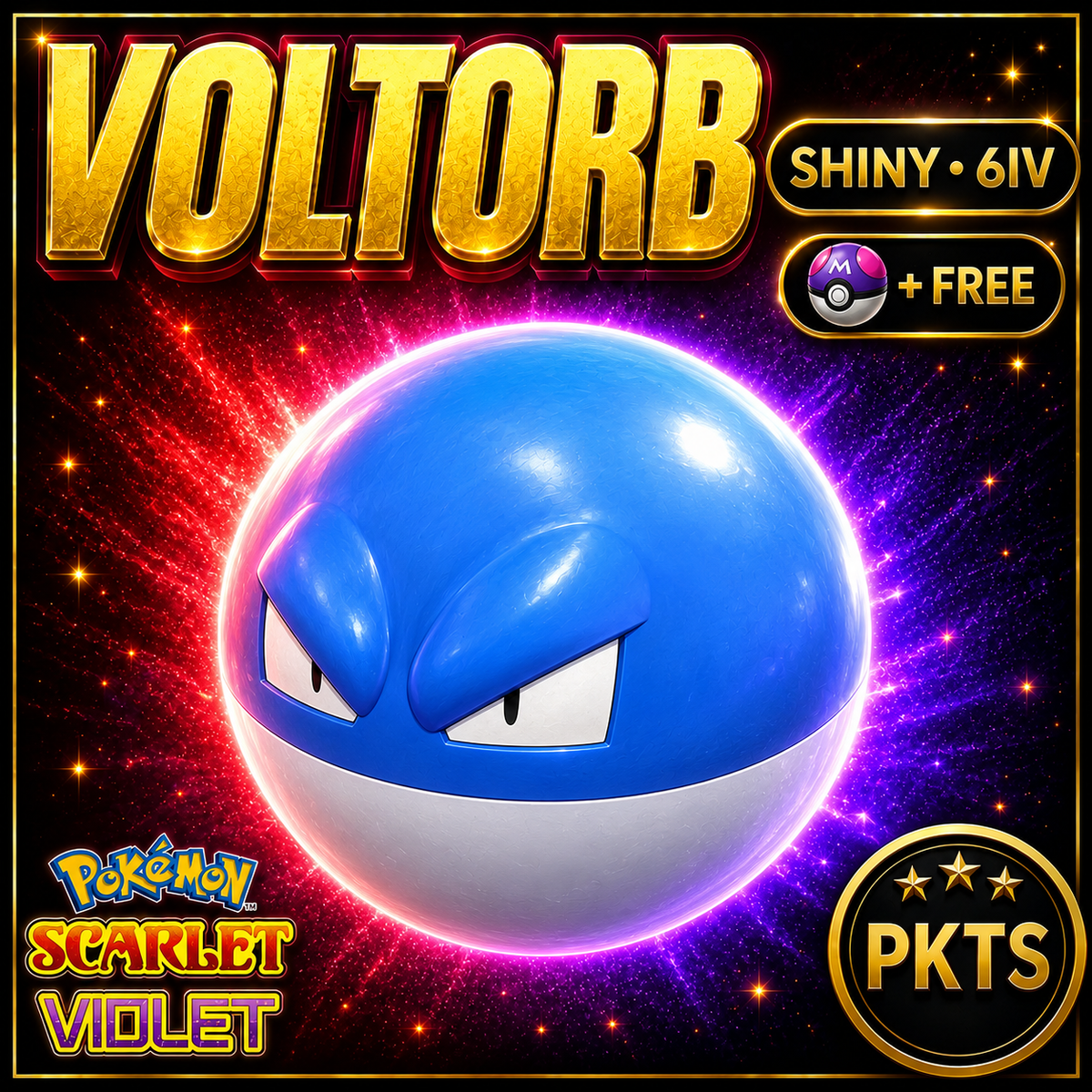 Shiny Voltorb 6IV Pokémon Scarlet Violet Link Trade | PKTS