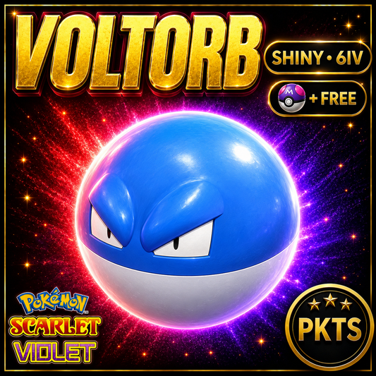 Shiny Voltorb 6IV Pokémon Scarlet Violet Link Trade | PKTS
