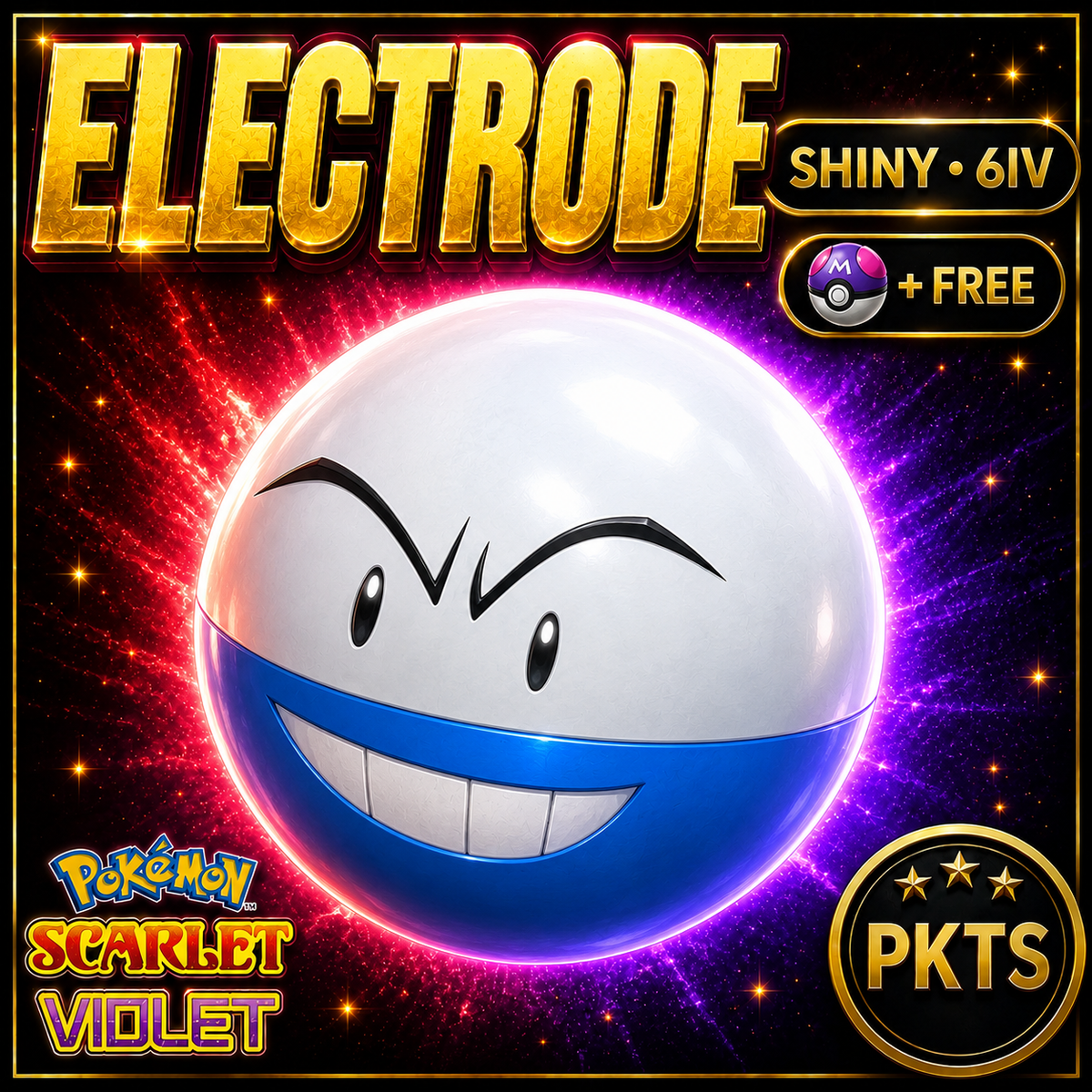 Shiny Electrode 6IV Pokémon Scarlet Violet Link Trade | PKTS