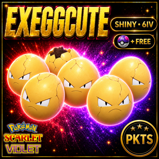 Shiny Exeggcute 6IV Pokémon Scarlet Violet Link Trade | PKTS