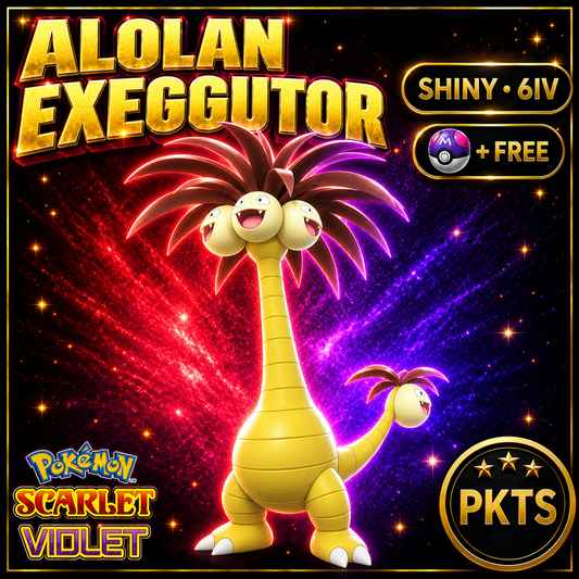 Shiny Alolan Exeggutor 6IV Pokémon Scarlet Violet Link Trade | PKTS