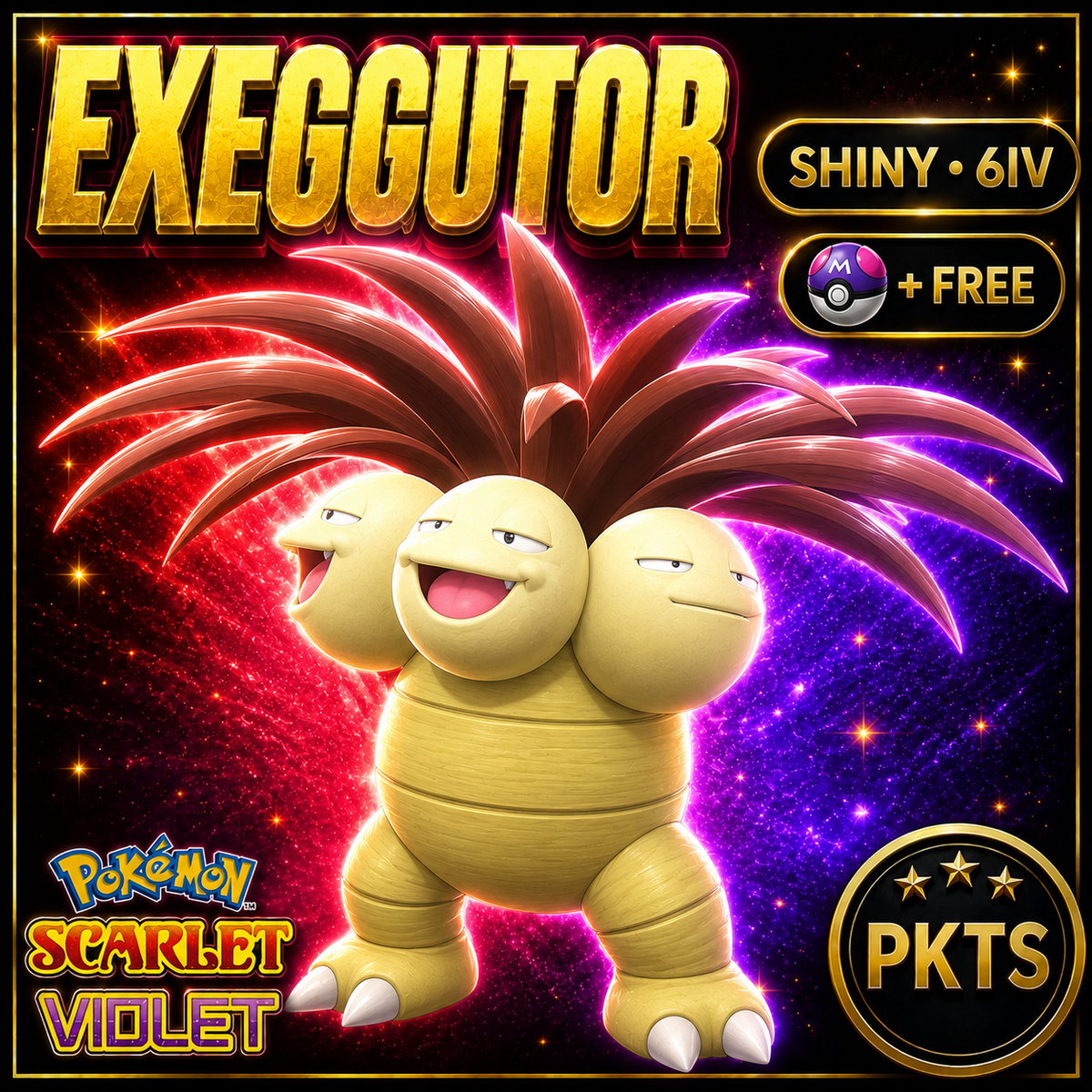 Shiny Exeggutor 6IV Pokémon Scarlet Violet Link Trade | PKTS
