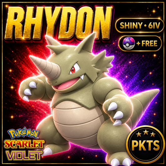Shiny Rhydon 6IV Pokémon Scarlet Violet Link Trade | PKTS