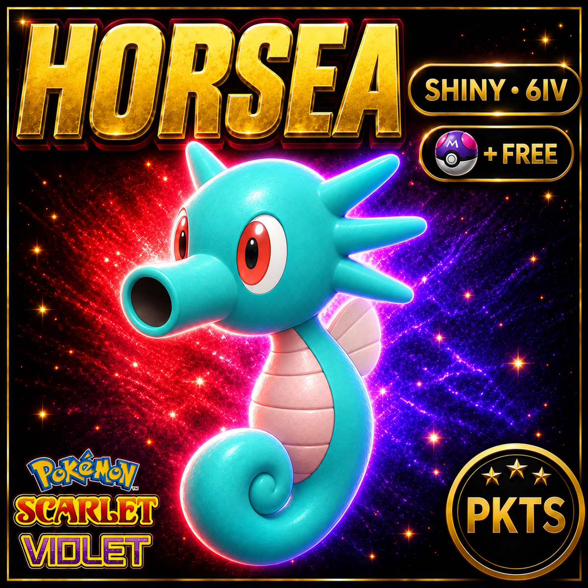 Shiny Horsea 6IV Pokémon Scarlet Violet Link Trade | PKTS