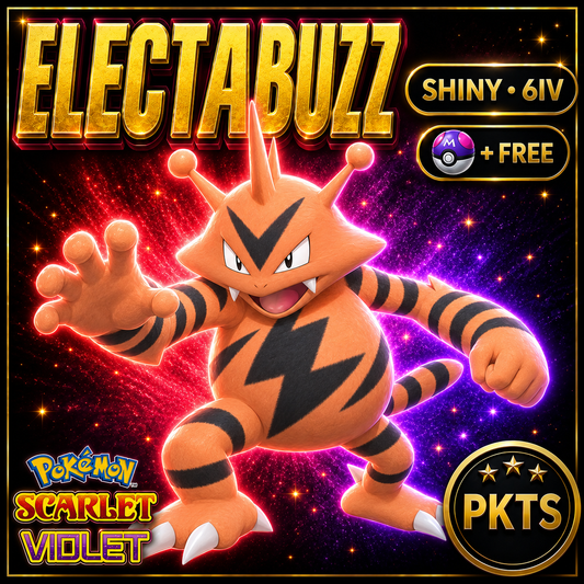 Shiny Electabuzz 6IV Pokémon Scarlet Violet Link Trade | PKTS