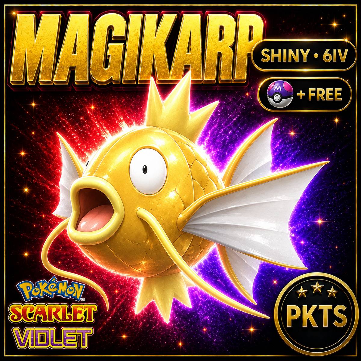 Shiny Magikarp 6IV Pokémon Scarlet Violet Link Trade | PKTS
