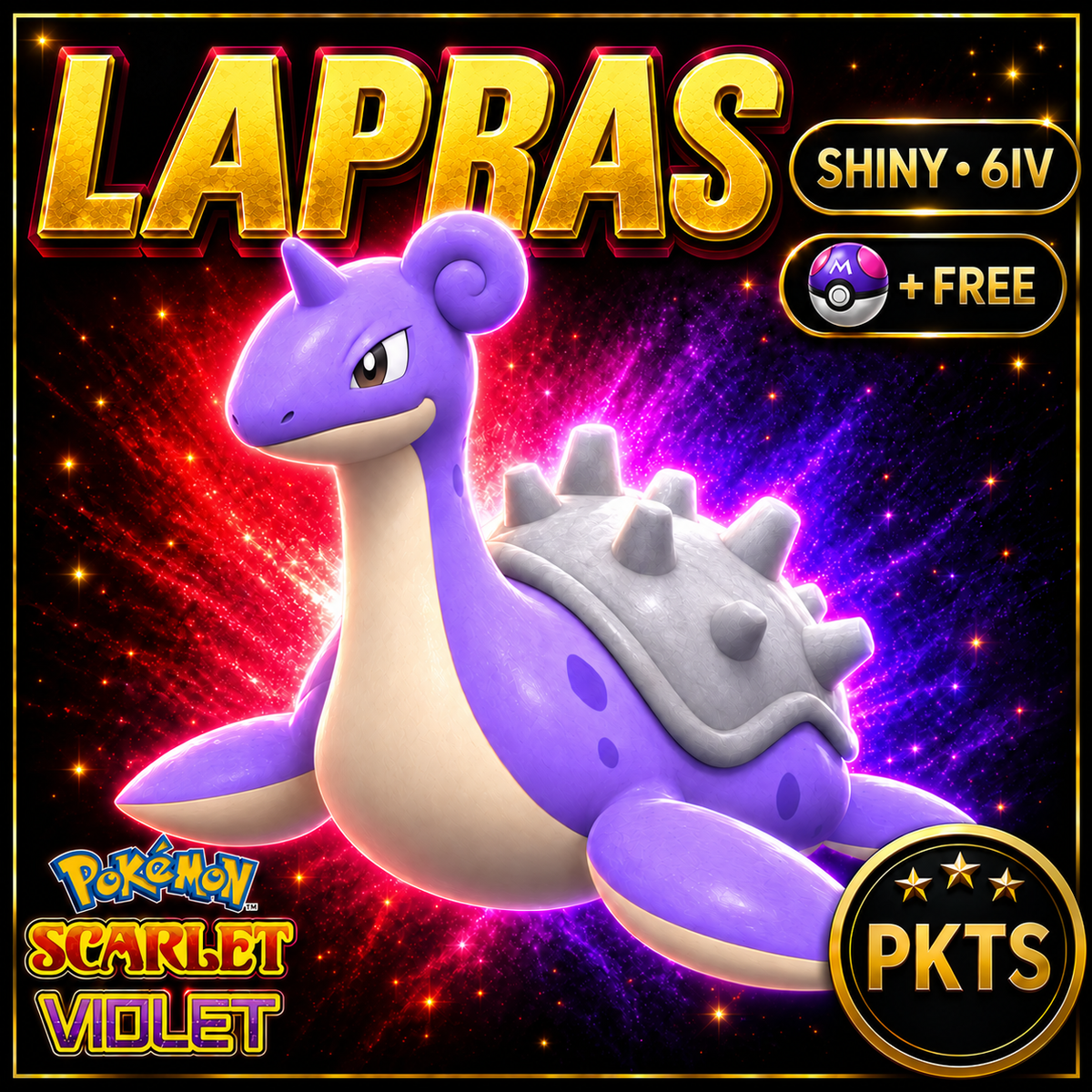 Shiny Lapras 6IV Pokémon Scarlet Violet Link Trade | PKTS