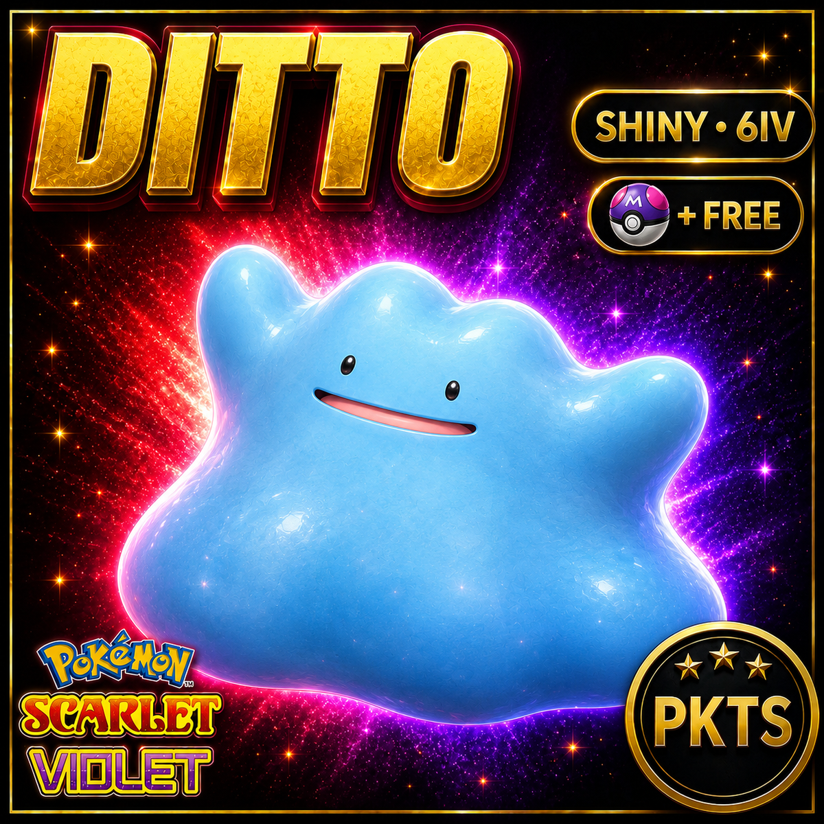 Shiny Ditto 6IV Pokémon Scarlet Violet Link Trade | PKTS