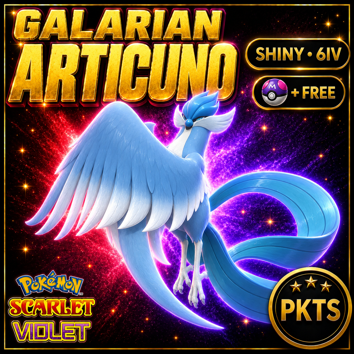 Shiny Galarian Articuno 6IV Pokémon Scarlet Violet Link Trade | PKTS