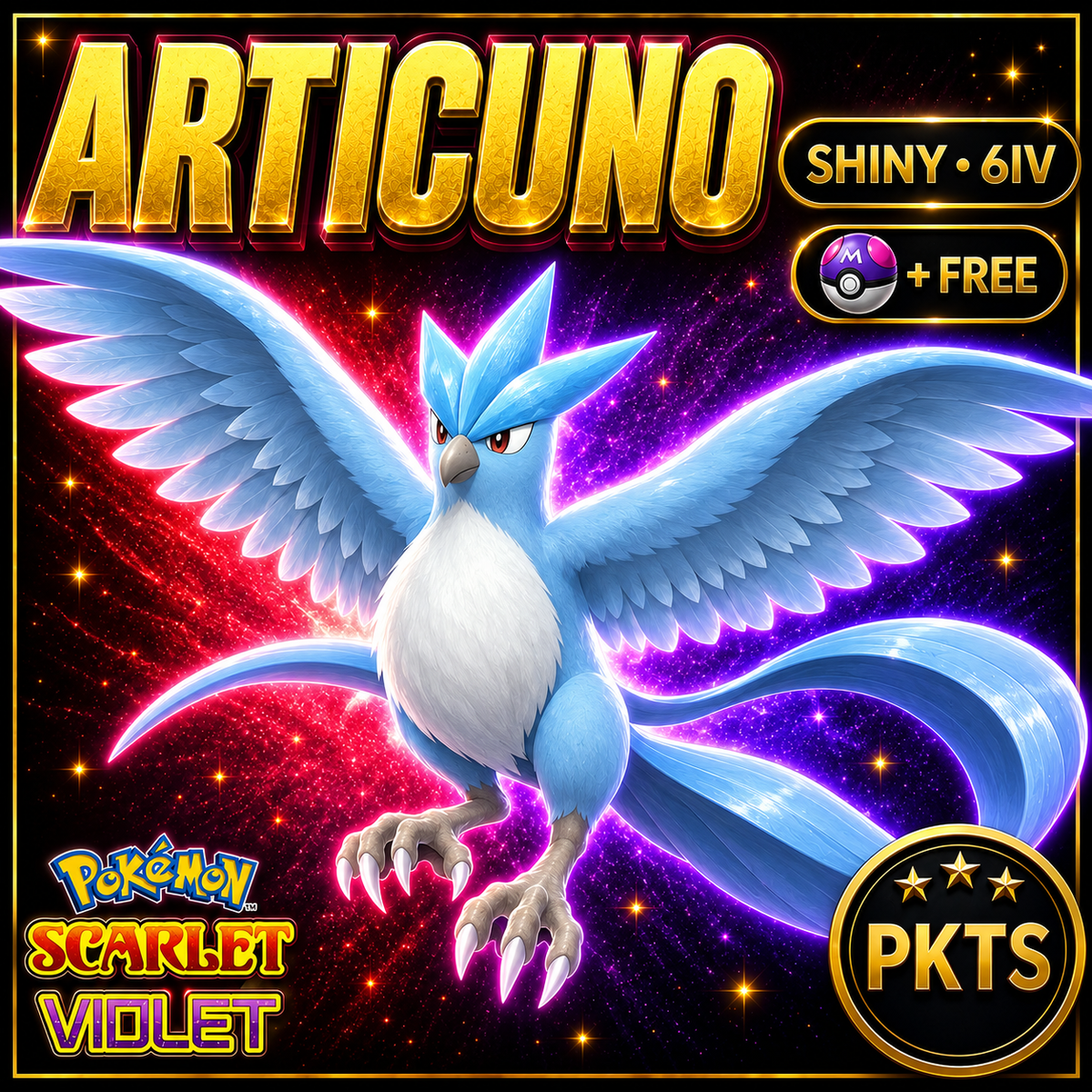 Shiny Articuno 6IV Pokémon Scarlet Violet Link Trade | PKTS