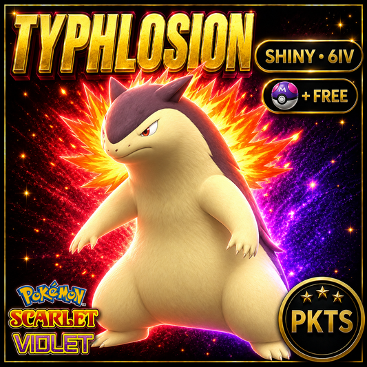 Shiny Typhlosion 6IV Pokémon Scarlet Violet Link Trade | PKTS