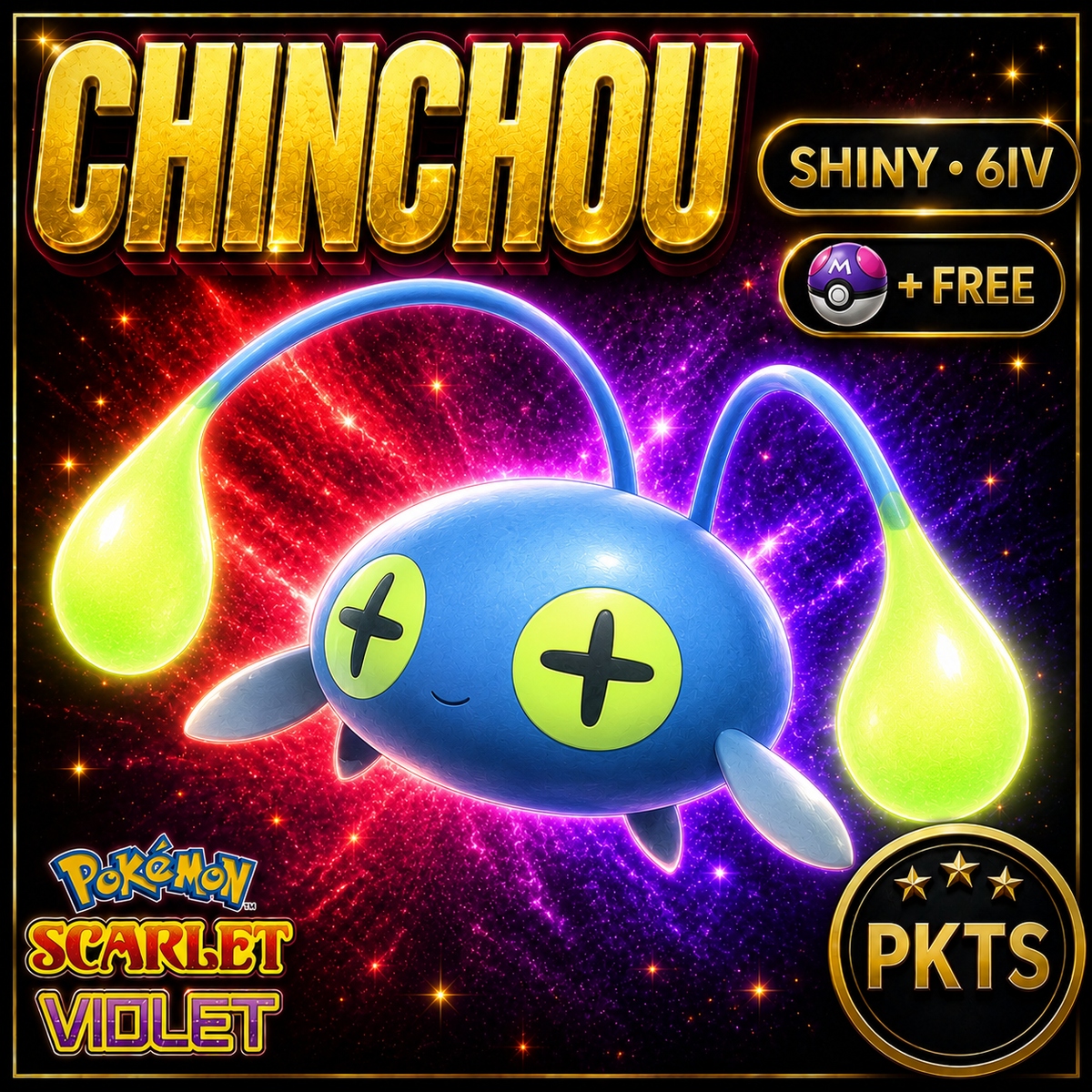 Shiny Chinchou 6IV Pokémon Scarlet Violet Link Trade | PKTS