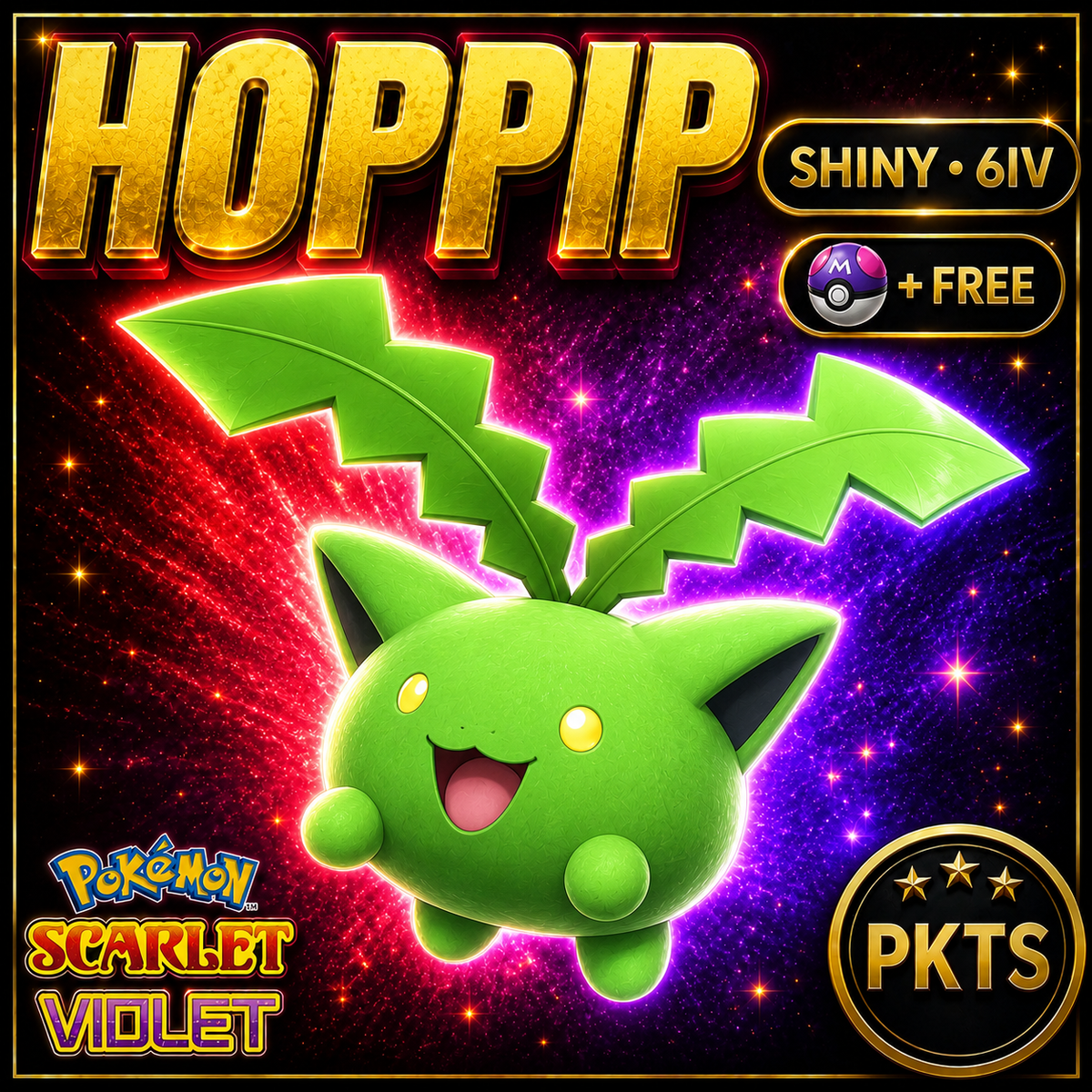 Shiny Hoppip 6IV Pokémon Scarlet Violet Link Trade | PKTS